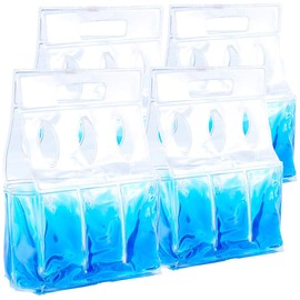 PEARL Can Cooler: Set of 4 Cooling Carry Bags for 6 Bottles or Drinks Cans (Bottle Cooler Bags, Flexible Cool Box, Drinking Bottle)