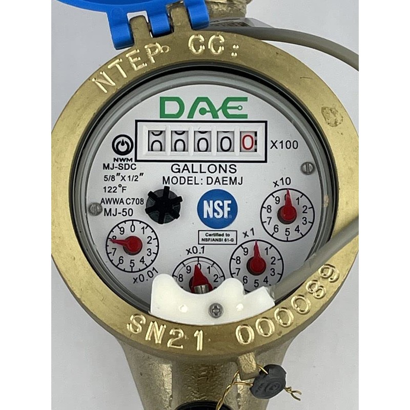 DAE MJ-75n NTEP NSF61 Lead Free Potable Water Meter, 3/4"