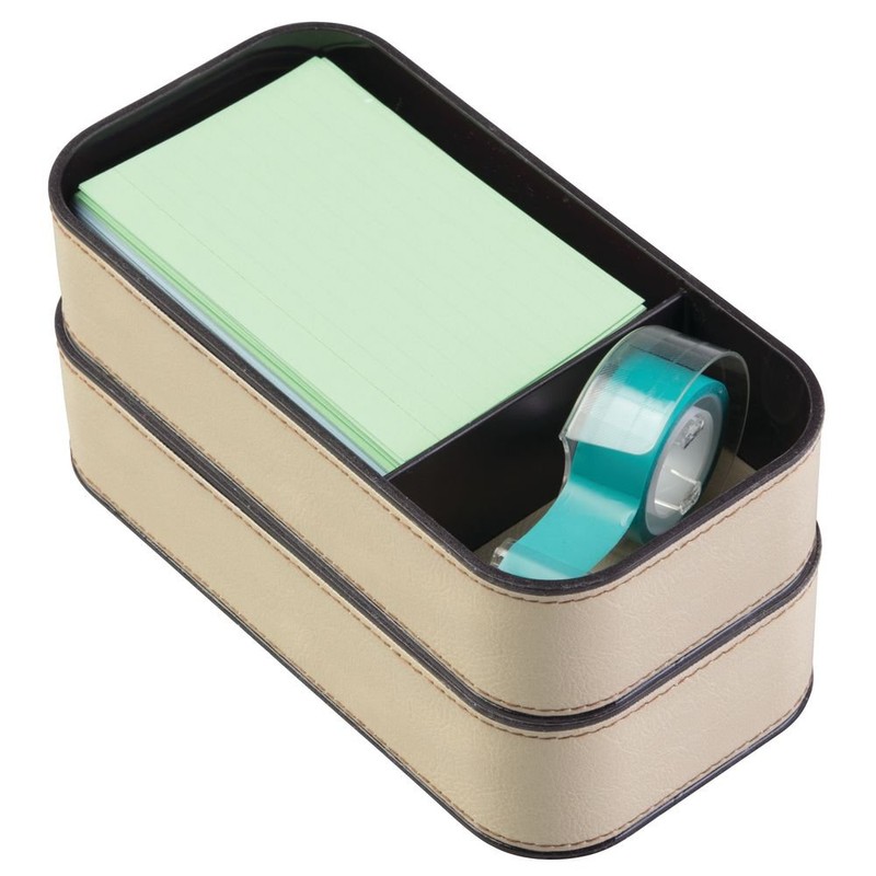 iDesign Lauren Office Supplies Desk Organizer Tray for Highlighters, Push