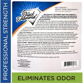 Black Diamond Stoneworks GET SERIOUS Grease Trap Treatment. Commercial Enzyme Drain Opener, Odor Control, Enzyme for Grease Trap Cleaner, and Maintenance. Eliminates Build-Up, Odor, and drain grease.
