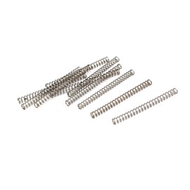 sourcingmap Compression Spring,304 Stainless Steel,2mm OD,0.3mm Wire Size,25mm Free Length,Silver Tone,10Pcs