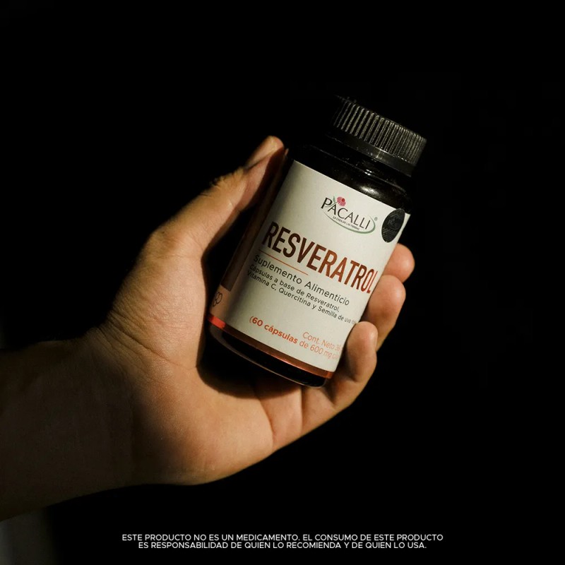 Resveratrol Pacalli Con Semilla De Uva Roja 60 Caps Sin