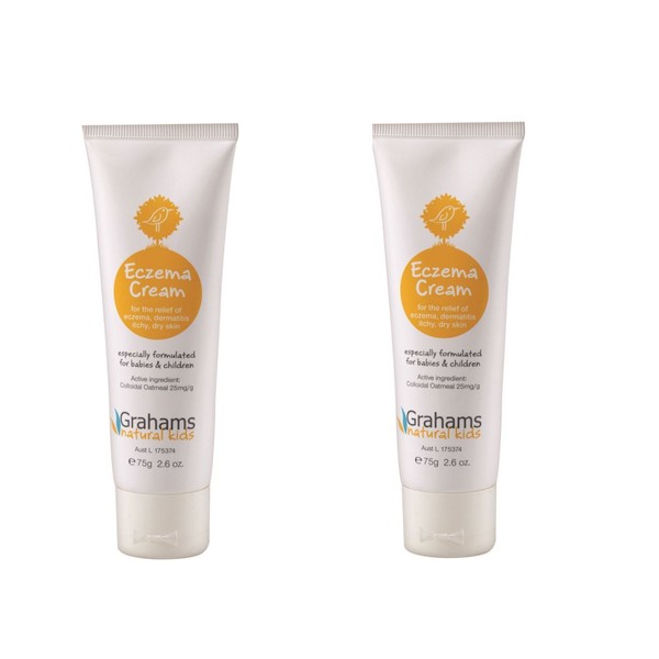 2 x 75g Grahams Natural Kids Eczema Cream ( Formulated for Babies & Children )