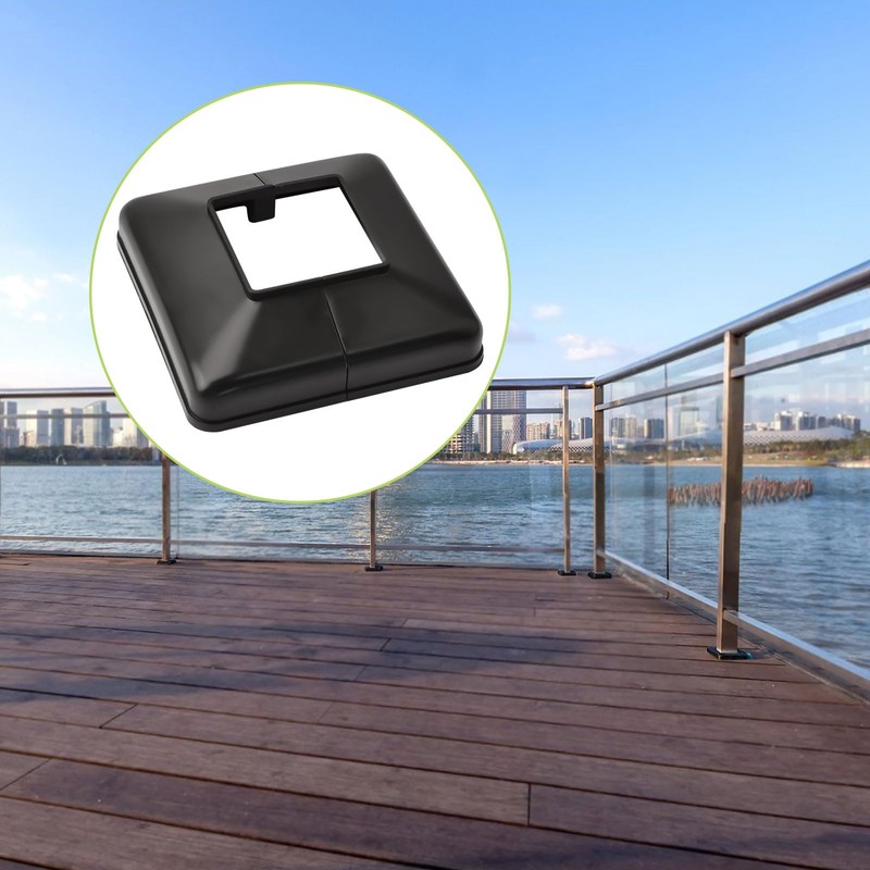 UFURMATE Post Base Cover, 6 Pack 50x50mm Plastic Post Base