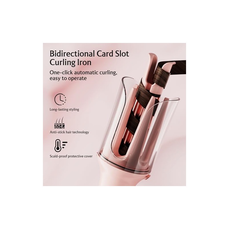 Sfozstra 3-in-1 Automatic Curling Iron & Straightening Brush