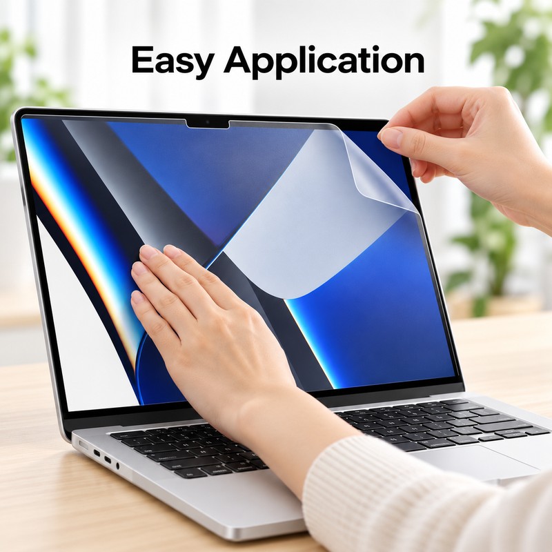 Anti-Blue Light MacBook Screen Protector – Matte Anti-Glare PET/TPU Film