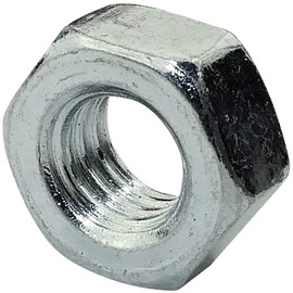 AERZETIX - C45729 - Pack of 10 - Hex Nuts - Pitch/Left Thread - Reverse Watch Pointer - Galvanised Steel 8.8 - M6 Metric Female Thread - DIY - DIN 934 - Silver
