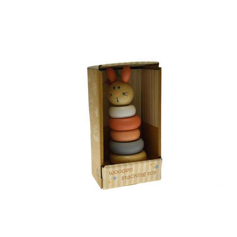 Kaper Kidz Wooden Animal Stacking Blocks - Rabbit - Fine