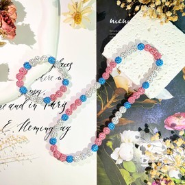 JERYAQTQ Baseball Necklace and Bracelet Set for Men Women 18in Rhinestone Clay Beaded Necklace Baseball Drip Accessories Gifts for Baseball Player Team Lovers Fans