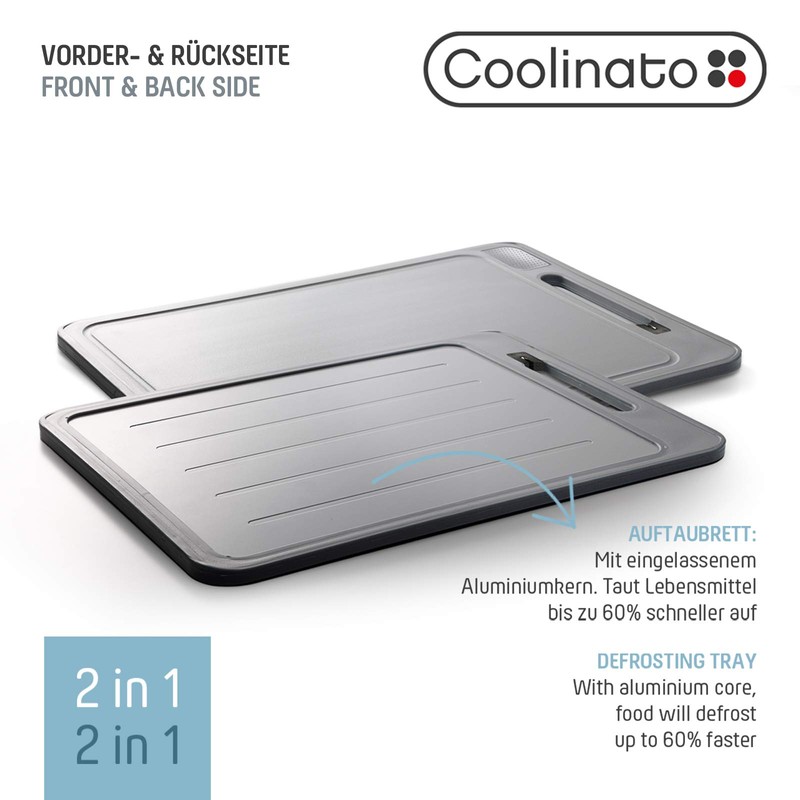 Coolinato 2 in 1 Chopping Board and Defrosting Plate, Defrosting