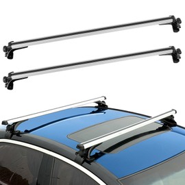 KOCASO 48" Roof Rack Cross Bars Cargo Carrier Adjustable Roof Top Crossbars Universal Aluminum Crossbar Rack w/ 165LBS, Luggage Crossbars Fit for Most Vehicle Wagon Car Without Roof Side Rail