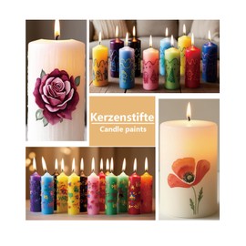 GooBoom Candle Wax Pen, 8-Color Candle Painting kit for DIY Projects, Birthday Party, Special Occasions Create Colorful Candles, Safe and Non-Toxic(30ML/1.01OZ)