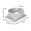 Ptazucv Portable Air Conditioner Exhaust Hose Coupler, Square to Round