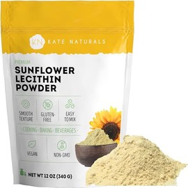 Sunflower Lecithin Powder for Baking Bread, Gummies, Cooking (4oz) 100 Natural, Gluten Free, Non-GMO Substitute for Lecithin Powder for Liposomal...  