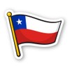 Squiddy Chile Flag - Vinyl Sticker Decal for Phone, Laptop, Water Bottle (3" Wide)