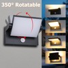 Angestlite Motion Sensor Outdoor Wall Light 18W IP65 350°Rotatable 3000K