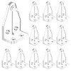 12 Pieces Hold Down Brackets Clear Plastic Blinds Hooks for 1 inch Mini Horizontal Blind