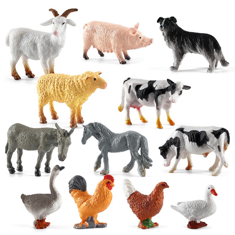 36PCS Farm Animal Toys for Kids Learning Educational Playset Simulation