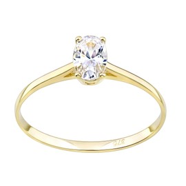 Old English Jewellers 9ct Yellow Gold 0.50ct Oval Solitaire Engagement Ring size J K L M N O P Q R S (K)