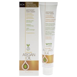 3 Pack Argan Oil Permanent Color Cream-5CH Light Chocolate Brown by One n Only -