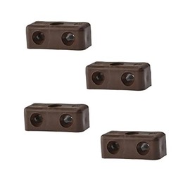 Merriway BH03651 (20 Pcs) Modesty Block Wood & Furniture Jointing Connector Brown - Pack of 20 Pieces