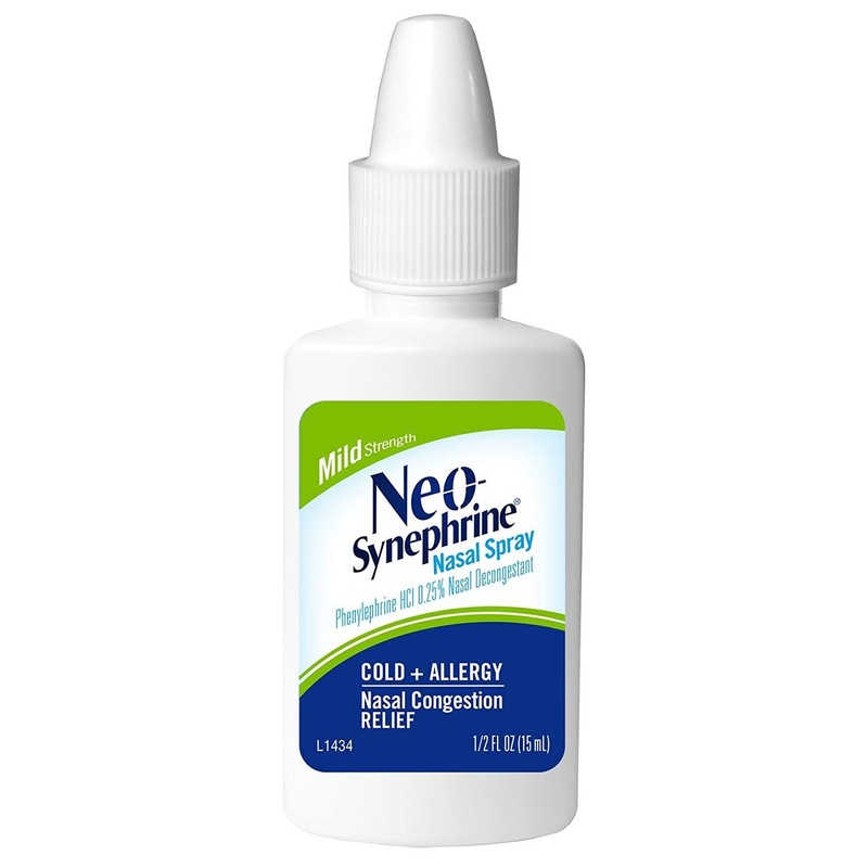 Neo-Synephrine Nasal Spray, Mild Formula, .5-Ounce Bottles (Pack of 4)