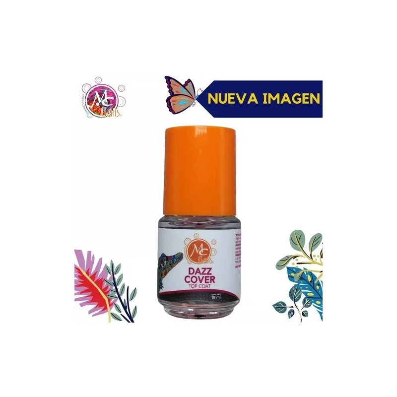 Esmalte Brillante Dazz Cover Top Coat Para Uñas. Mc Nails