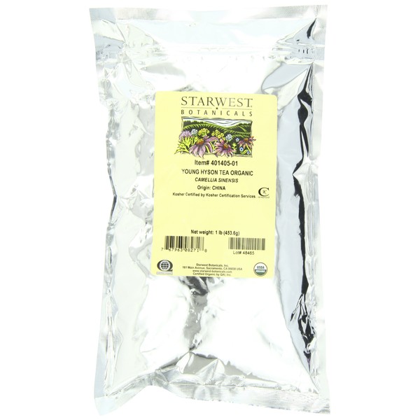Starwest Botanicals Organic Young Hyson Tea, 1-pound Bag