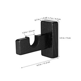 Happyyami 1 Pair Hockey Stick Holder Rack Hanger Ice Hockey Accessories Hockey Stuff Hockey Stick Display for Wall Mounting Wall Shelf for Hockey Sticks Wood Black