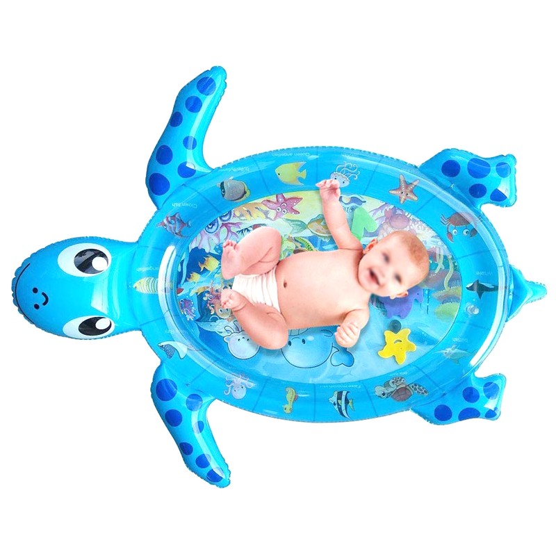 Inflatable Water Mat Tummy Time Turtle Shaped Thickened Baby Playing