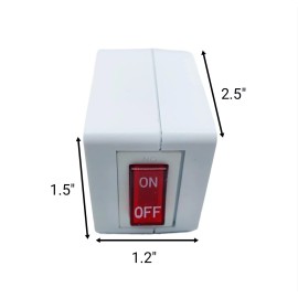 KL 4 Pack 1 Port Wall Outlet 2 Prong AC Power Adapter Plug With On/off Switch