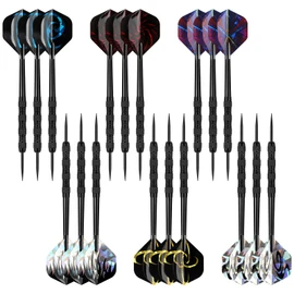 Accmor Metal Tip Darts, Steel Tip Darts, Professional Metal Darts, Darts Metal Tip Set, Metal Darts for Dartboard,18 pcs ﻿