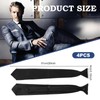 wlertcop Black Tie for Men, Ties Solid Uniform Pre-tied Adjustable