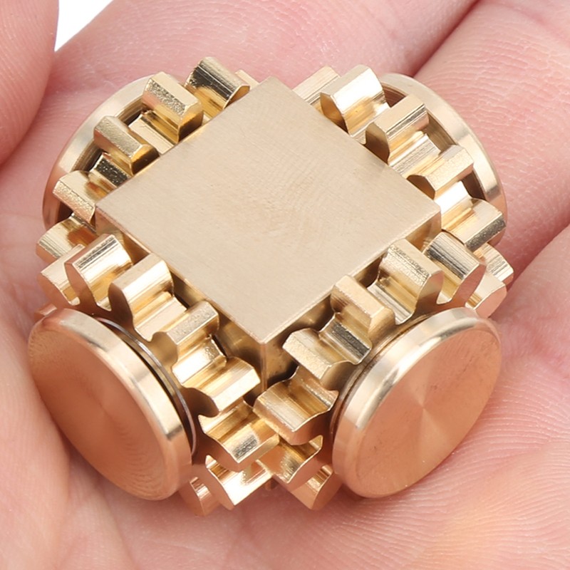 Cube Shaped Gear Fingertip Gyroscope Decompression Toys Stress Relief for