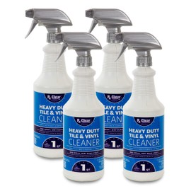 Rx Clear Title Heavy Duty Tile & Vinyl Cleaner | Multi-Purpose Chemical for Indoor and Outdoor Surfaces Including Swimming Pools | Cleans On Contact | 1 Quart Bottles | 4 Pack