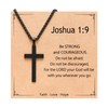 PINKDODO Mens Cross Necklace for Men Baptism Christening Religious Christian