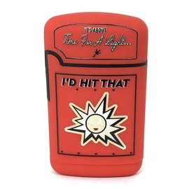 Smokemoji Jet Flame Torch Lighter Adjustable Flame Windproof Butane Refillable (Classic Red)