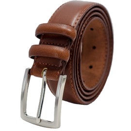 Ashford Ridge Mens 33mm Double Loop Leather Belt - Brown XXL