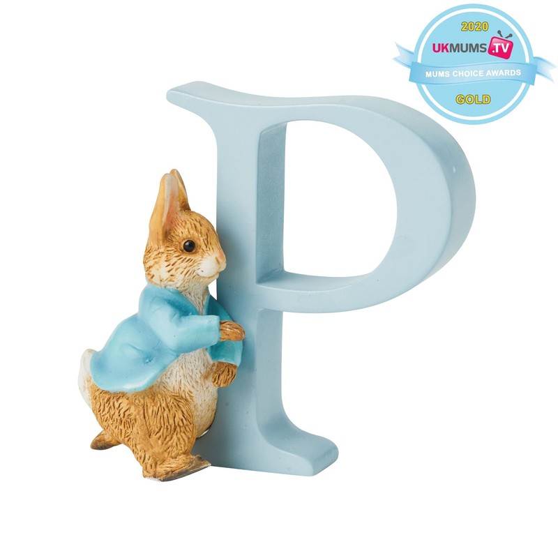 Enesco Beatrix Potter Alphabet Collection Letter P Peter Rabbit Arms