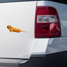 Corn Dog Bumper Sticker | Car Decor, Laptop Computer, Water Bottle, Wall, Window Waterproof Vinyl Decal | Size - 5'' Longer Side |