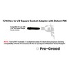 Pro-Graad 7/16 Hex to 1/2 Square Socket Adapter Drive Converter,