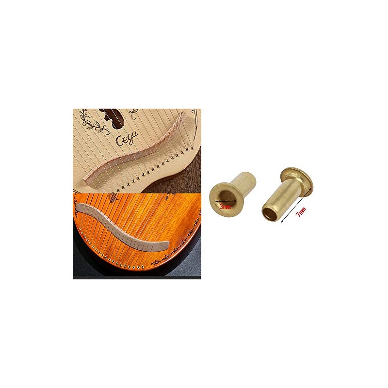 Liyafy 30Pcs 40mm Tuning Pin Nails with Brass Rivets Set