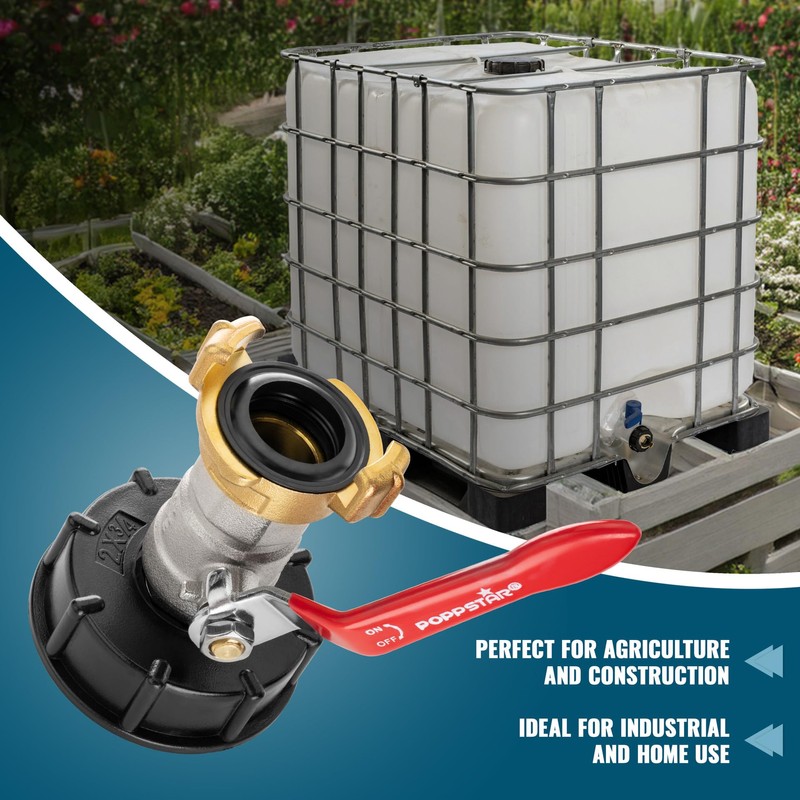 Poppstar IBC Outlet Tap for IBC Container with Geka System