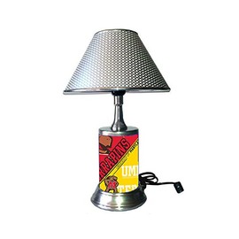 JS Table Lamp with Shade, a Plate Rolled in on The lamp Base, Mate