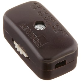 Leviton Feed-Through Lamp Cord Switch 423-3K Brown