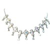 EleganceWithFlair Silver Tone AB Finish Rhinestone Statement Jewelry Necklace Weddings