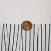 DOSLY IDÉES Farmhouse Shower Curtain,Beige and Black Striped,Button Curtain,Spa Waffle