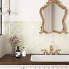 Wallercity Glossy Marble Beige/Yellow Peel and Stick Backsplash for Kitchen