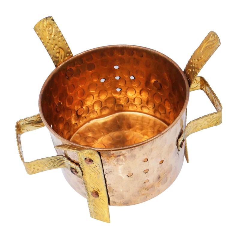 IBA Indianbeautifulart Royal Traditional Copper Brass Food Warmer Indian Sigdi