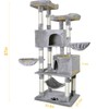 NEGTTE Sturdy Indoor Multi-Level Large Cat Tree, 67in Cat Tower